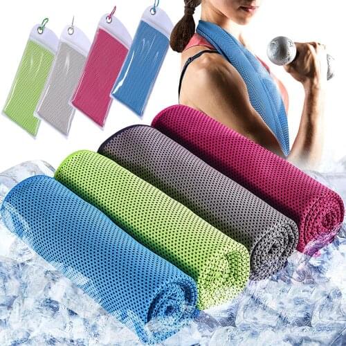 4PCS Ice Towel Rapid Cooling Microfiber Quick-Dry Ice Towels Fitness Yoga Enduring Instant Chill Towel