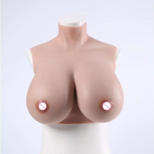H-Cup 4550g Silicone Fake Breast Realistic Silicone Breast Forms Strap Fake Boobs False Breasts Bust Enhancer for Crossdresser