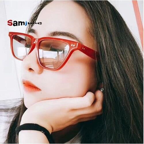 Samjune Sunglasses Square Unisex Retro Classic Trendy Designer Style Sun Glasses UV400 Protection Lens Shades 5174