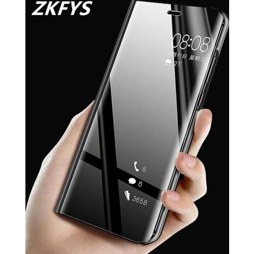 Window View Smart Mirror Phone Cases For Huawei P30 P20 Lite Pro Mate 20 X 10 9 P10 P9 Plus Nova 3 3i 4 4E 5 5i Flip Cover Cases