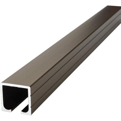 Aluminum alloy universal sliding door silent hanging rail electrophoresis champagne color rail hanging wheel track