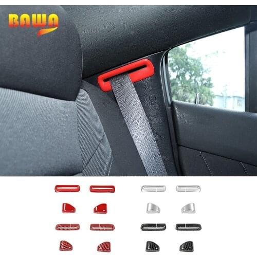 BAWA Interior Mouldings for Dodge Charger ABS Seat Belt Decoration Cover Stickers Accessories for Dodge Charger 2011-2020