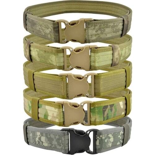 Military Camouflage Tactical Duty Shooter Utility Web Belt For Airsoft Paintball Hunting 1000D CORDURA Wholesale