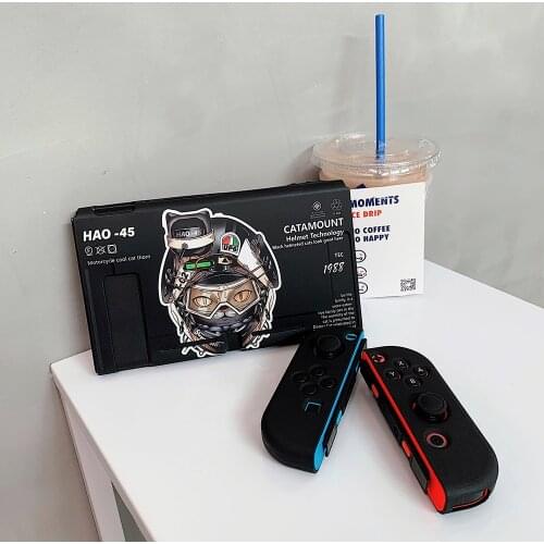 Mechanical Helmet Cat Science Fiction Catamount Gamepad Switch Protective Case For Nintendo Switch And Lite Cover