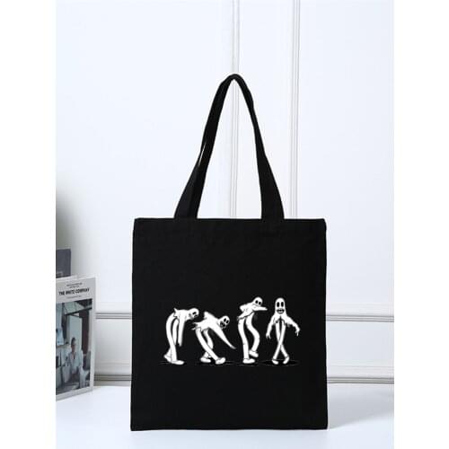 Ghostemane New Blac Female Handbags Hot Selling Handbag Canvas Bag Tote Ladies Casual Shoulder Bag Reusable Shopping Bags