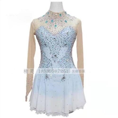 Figure skating dress Ice dance Game Performance Rhinestone