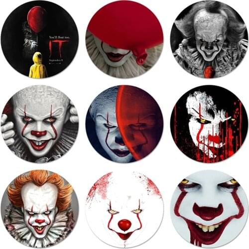 58mm Stephen Kings It King s It Icons Pins Badge Decoration Brooches Metal Badges For Clothes Backpack Decoration
