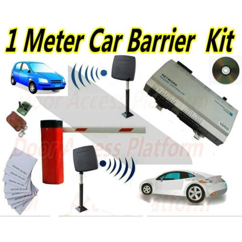 1 Car Parking Barrier gate+1 Enter rfid long range park reader+1 Exit car park reader+Web controller board system+installed pole