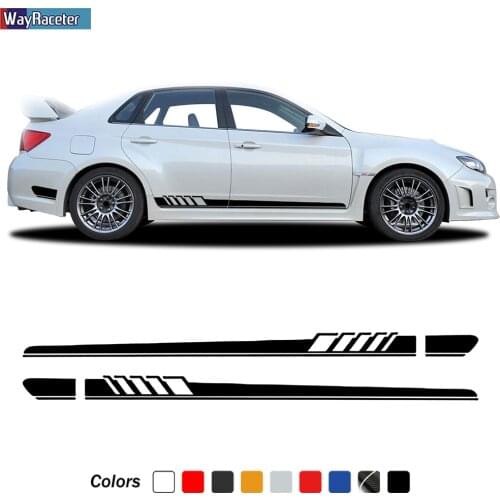 2 Pcs Car Door Side Stripes Skirt Sticker Sport Body Vinyl Decal For Subaru Legacy WRX Impreza STI Accessories
