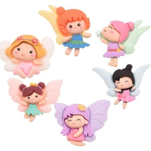 30PCS 1inch Resin Flower Fairy Kawaii Hair Accessories Girls Accessories for Hairclip Barrette Hair Bows Center Headwrap