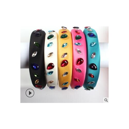 30pcs/lot DIY Multi Simple Set Auger Gem Sponge Headband Candy Colore Wide Head Bands Hair Styling Tools Accessory HA969