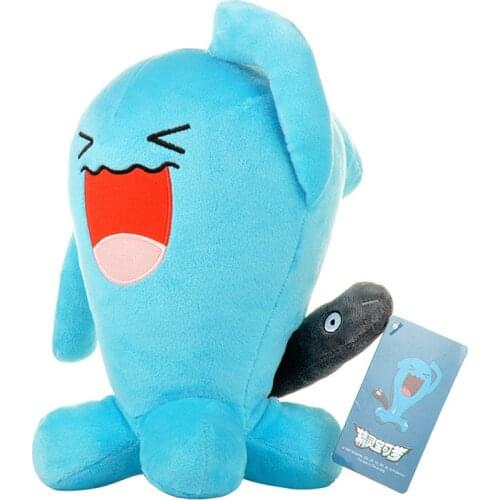 30CM Creative Cartoon Anime Pokemon Blue Wobbuffet Plush Periphery Model Stuffed Doll Toys Soft Pillow Gifts