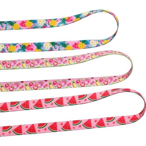 5 Yards Double Face Fruit Watermelon Ribbon 3/8 Inch DIY Handmade Webbing Dog Leash and Collar,Mobile Phone Chain,Kettle Rope