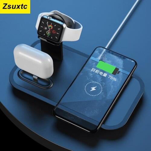 2020 Wireless Charger For iPhone 12 11 Pro XR XS MAX Fast Wireless load 3 in 1 Charging Pad For Apple Watch 5 4 3 For Airpods