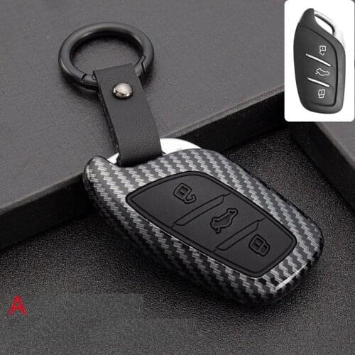Carbon fiber ABS+Silicone Car Key Fob Shell Cover Case For Roewe RX5 MAX I5 i6 RX3 RX8 erx5 350 360 750 W5 2015 2018 2019 2020