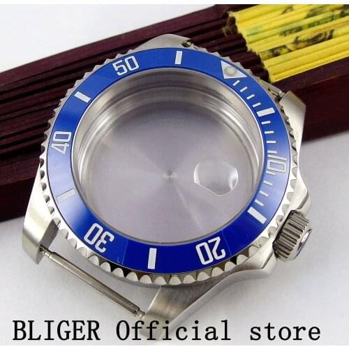 BLIGER 40MM Luxury Top Brand Stainless Steel Case Sapphire Glass Ceramic Bezel Watch Case Fit ETA 2836 Automatic Movement