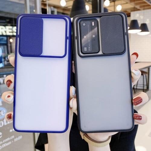 Clear Matte Case For Samsung Galaxy A51 A71 A515F A715F M40S 4G Hard Phone Cases Sliding Push Window With Lens Protection Cover