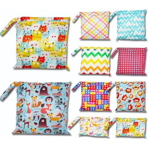 Baby Diaper Bag Baby Stroller Hanging Bag Waterproof Wet Dry Nappy Zipper Handbag Travel Outdoor Storage Bag Multifunction