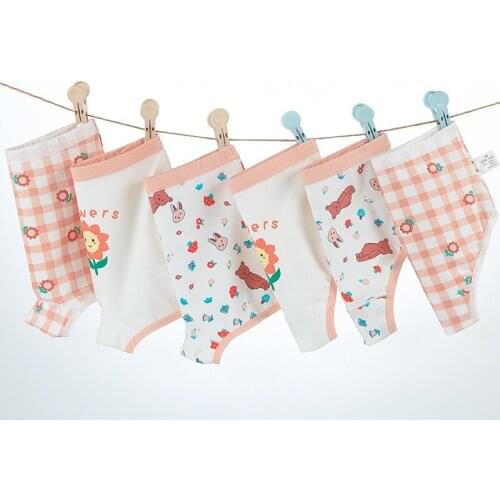 Children Girls Underwear Made of Pure Cotton Boxer Shorts Sunflower Paragraph Triangle Panties Kids Underwear Infant