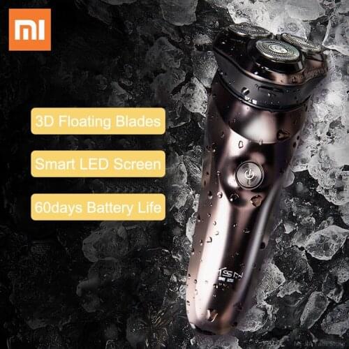 Xiaomi MSN 3 Blades Electric Shaver Beard Trimmer Shaver Waterproof Wet & Dry Dual Use Shaving LCD Screen For Men Adult Razor