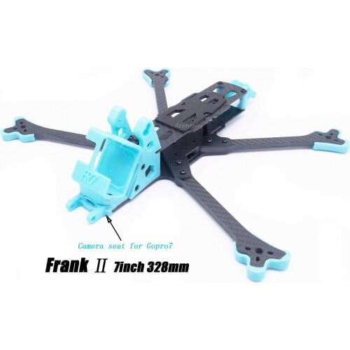 Frank II V2 7inch 328mm with 6mm Arm FPV Carbon Fiber 3D Printing TPU Frame Quadcopter for F4 / Mini F4 Flight control Gopro 7