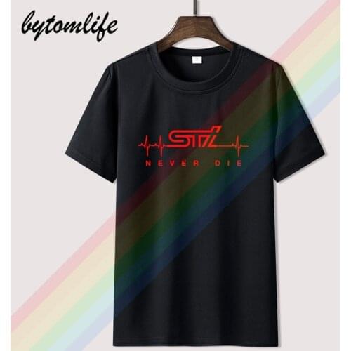 STi Never Die T-Shirt Subaru T-Shirt Mens womens Summer 100% Cotton Team Tees Male Newest Top Popular Normal Tee Shirts