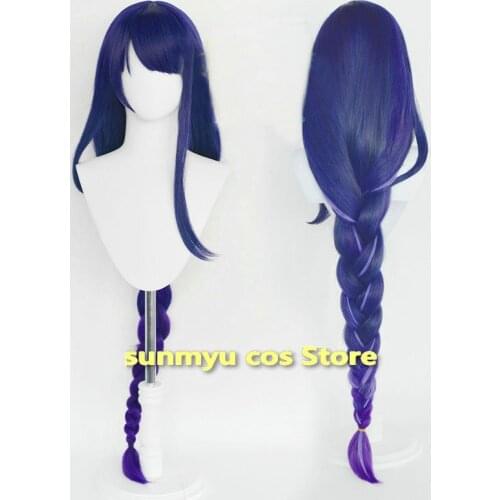 Game Genshin Impact Shogun Raiden Baal Wig Cosplay Halloween