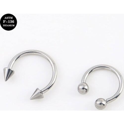 16G Implant Grade Titanium ASTM F136 Internal Thread Screw Circular Barbell Horseshoe Body Jewelry Nose Lobe Lip Piercings