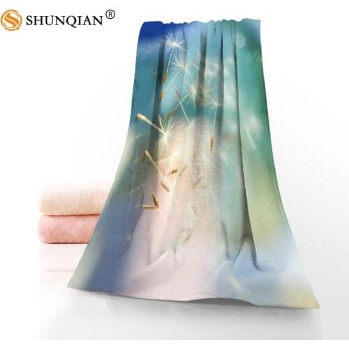 Customized All Plants And Dandelion35x75cm Daily Exercise Fitness Fast Dry Face Microfiber Towel