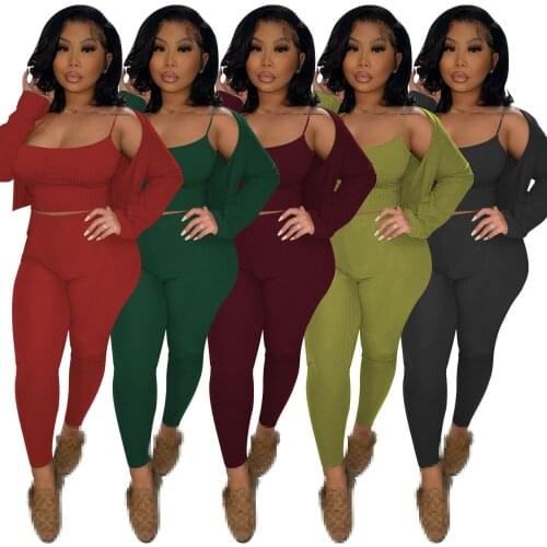3 piece sets women outfits three piece set women pants sets wholesale clothes female tops female 2021 tracksuits
