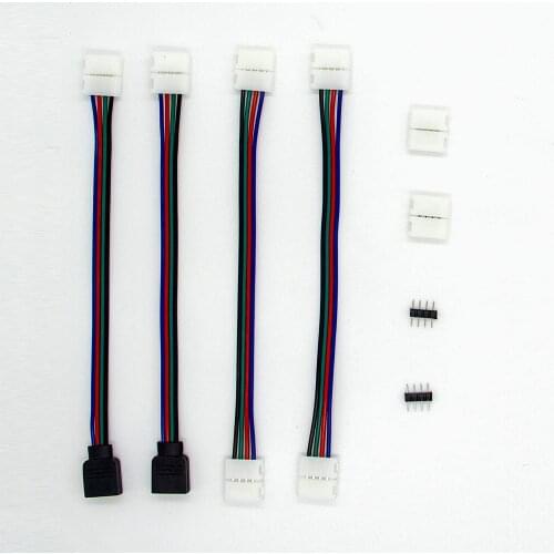 Led Strip Connector Kit for 5050 10mm 4Pin, Solderless LED Strip Accessories for DIY