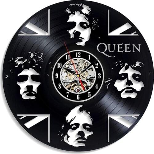 Queen Rock Band Wall Clock For Living Room Decoration Rock N Roll Music Rock Wall Clock Modern Design Man Cave Home Wall Decor