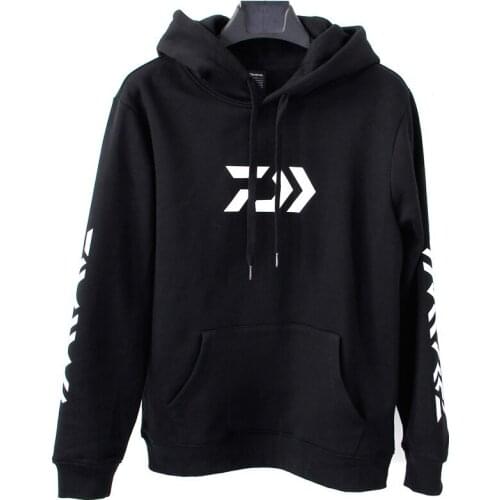 2019 New Daiwa Winter Fleece Fishing Clothing Hooded Fishing Jacket Outdoor Sport Hiking Fishing Hoodie Clothes Sweater S-5XL