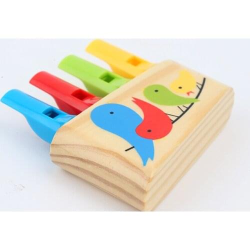 New Arrival Baby Toys Child Rainbow Panpipe Wooden Toys Birds Whistling Infant Musical Toy Eduactional Gift