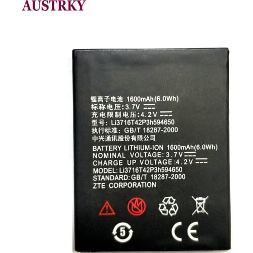 New LI3716T42P3h594650 Battery for ZTE U970 v807 V930 U930 N970 V970 V889S V889M U795 Phone 1800mAh Battery