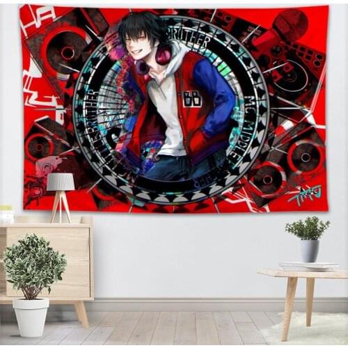New Hypnosis Mic Anime Tapestry Wall Hanging Home Decor Fashion Colorful Decor Printed Tapestry Bedroom Carpet Bed Sheets 0511