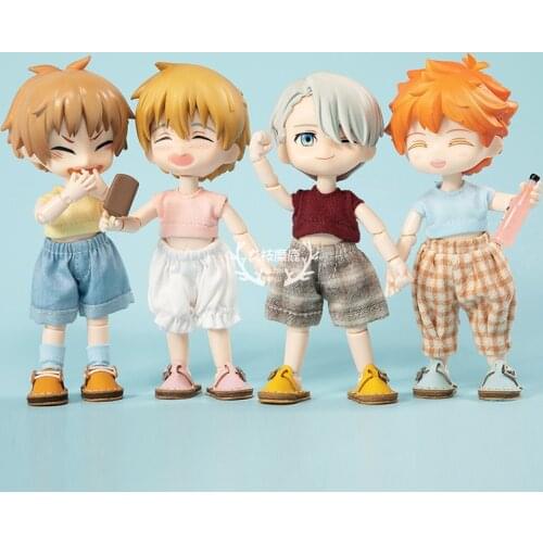 Ob11 clothes obitsu 11 GSC plain clothes short sleeve open navel vest 12 points BJD Molly