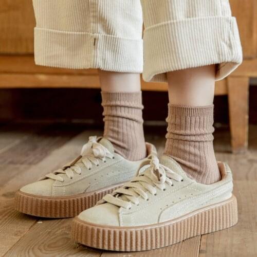 Autumn Winter Cashmere Wool Warm Womens Socks Casual Solid Long Socks for Women Japanese Kawaii Cute Harajuku Streetwear Sock