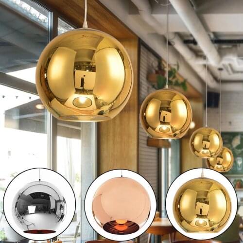 Pendant Lamp Class E27 Glass Ball Retro Bedroom HangLamp Parlor Fashion 15CM Living Room