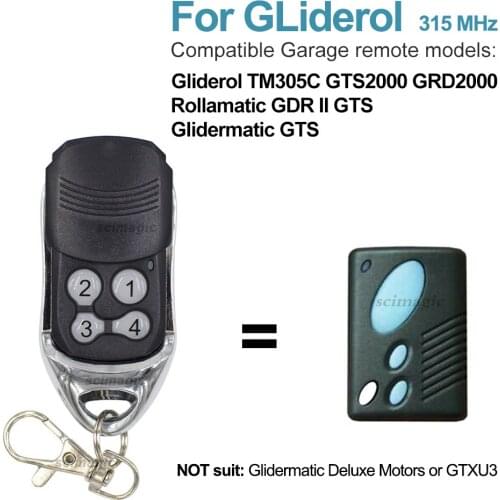 Remote Control For Gliderol TM305C GRD2000 GTS2000 For Garage Door Gate