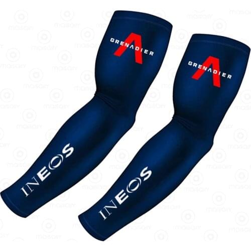 INEOS Unisex Cycling Arm Cuff Warmers Sleeves Mavic Riding Cooling Breathable Bicycle Running Racing Elastic Ice Silk Sleeves