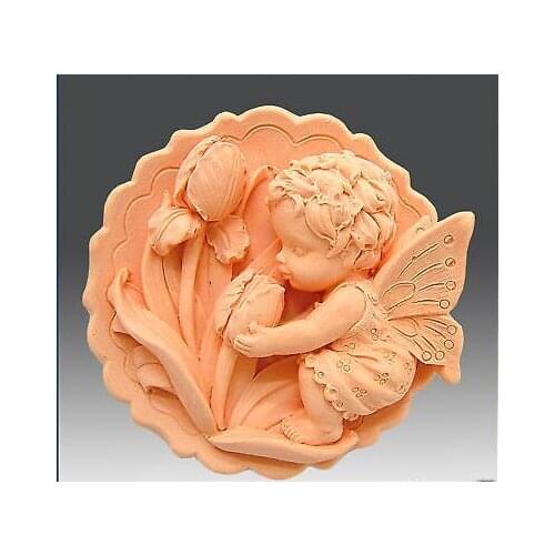 Silicone mold Tulip Angel shape handmade soap mold Chocolate Fondant cake mould Baking mold DIY tools