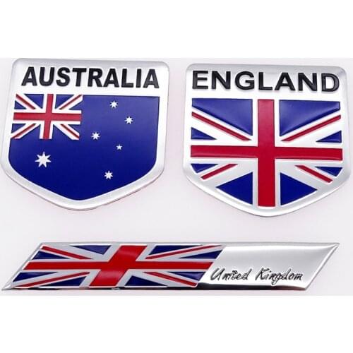 Universal Automobile Metal 3D Britain National Flag Emblem Sticker for Benz Rolls-Royce Landrover Chrysler VW Car Accessories