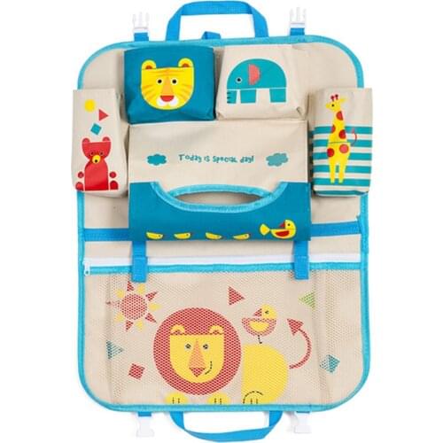 Universal Car Seat Back Organizer Oxford Cloth Pad Car Storage Organizer Foldable Handbag Travel Storage Bag Auto Accessories