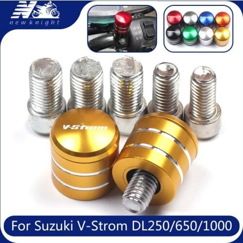 For Suzuki V-Strom 250 DL250 DL650 DL1000 VStrom 650 1000 1050 1050XT Mtorcycle Rearview Handlebar Mirror Bolt Screws Adapter