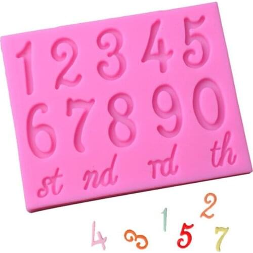 Anniversary Cake Baking Large Numbers Silicone Mold 3D Fondant Mold Cakes Decorating Tools DIY Gumpaste Kitchen Bakeware