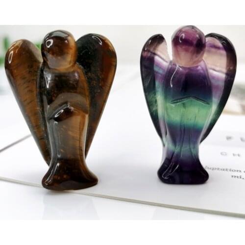 1PC Natural Crystal Rose Quartz Angel Fluorite Opal Animals Healing Stone Home Decor Fish Tank Crafts Small Decoration