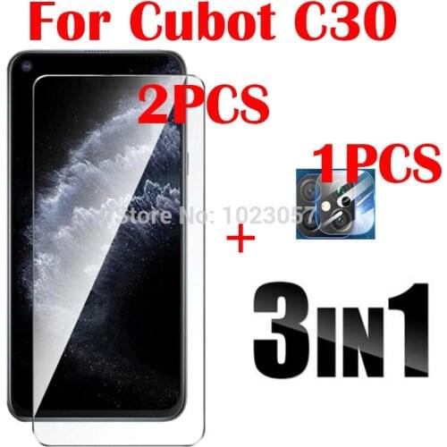 2-in-1 Tempered Glass For Cubot C30 6.4" Camera Lens Protection Film + Screen Protector For Cubot C30 6.4"