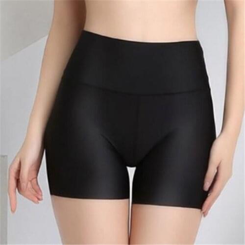 2021 Summer Women Safety Shorts Pants Seamless Thin Ice Silk High Waist Panties Seamless Anti Emptied Boyshorts Girls Underwear