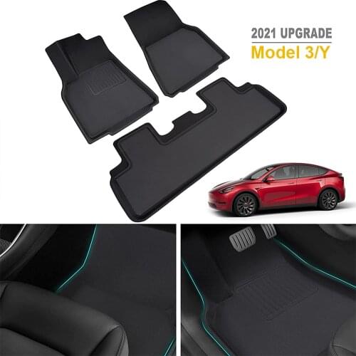 2021 Floor Mats 3D Left/Right Driving All-Weather Floor Mats for Tesla Car Floor Liners For Tesla Model 3 2019 2020 2021 Model Y